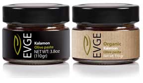 organic kalamon olive pastes